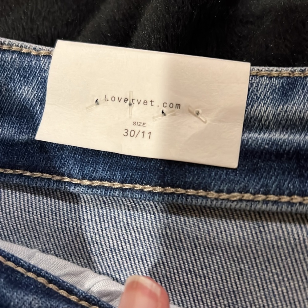 NWT Lovett high rise slim straight Blue Distressed Jeans - Picture 4 of 6